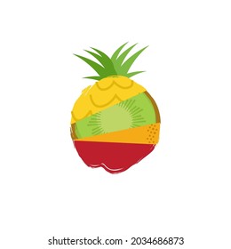 Mix Fruit vector design, Juice logo design