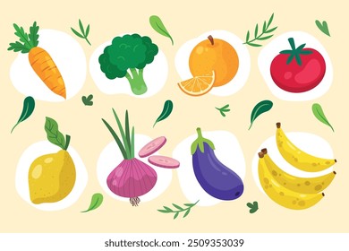 Mistura de Coleção de Frutas e Produtos Hortícolas 