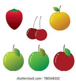  Mix fruits vector
