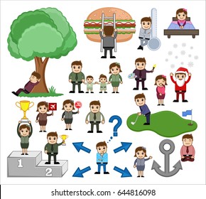 Mix Graphic of Holiday, People Business Concepts
