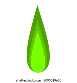 Mix of green leaves with various colors. Made for a logo template, with a nature theme. Designed with elegant green color.