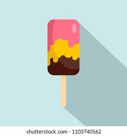 Mix ice cream icon. Flat illustration of mix ice cream vector icon for web design