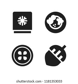 mix icon. 4 mix vector icons set. nut, freezer and vegetables icons for web and design about mix theme