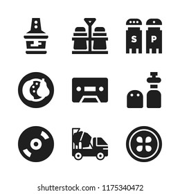mix icon. 9 mix vector icons set. mixer, cassete and salt and pepper icons for web and design about mix theme
