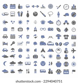 Mix icon vector design collection
