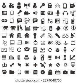 Mix icon vector design collection