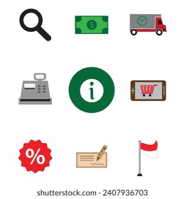 mix icon vector set. Shopping logo
