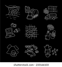 Mix import/export objects vector illustration