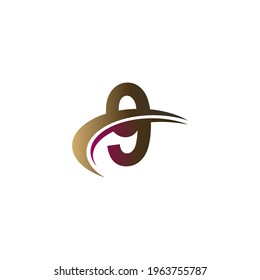 Mix of letter with quick slash design logo icon concept template