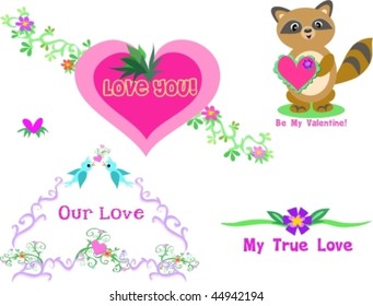 Mix of Loving Designs Vector