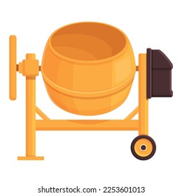 Mix machine icon cartoon vector. Cement mixer. Work tool