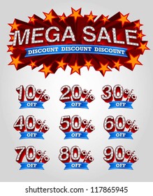 mezcla de vectores de mega venta