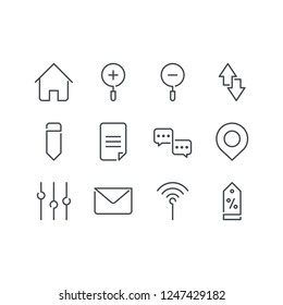 Mix Object Icon Set (Line Style)