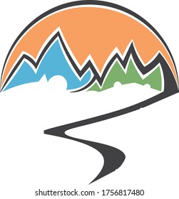 Mezcla de montañas orientales y occidentales y diseño de ríos.