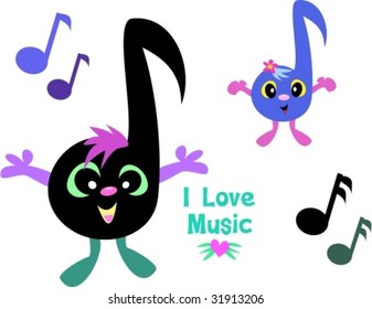 Mix Page of Music Notes Vector