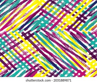 Mezclar ilustración vectorial de ilustraciones de pintura. Pincel de líneas de lienzo multicolor. Gouache pinta arte retro.