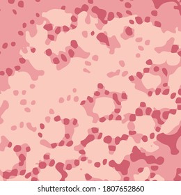 Mezcla de fondo de bordado rojo pálido con puntos y manchas. Ilustración vectorial.