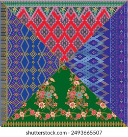 Mix pattern batik songket traditional malay