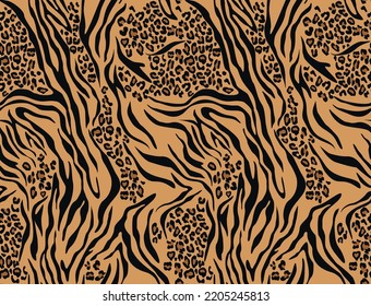 mix print zebra leopard, seamless animal pattern, trendy design.