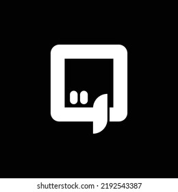 
a mix of q font and message logo