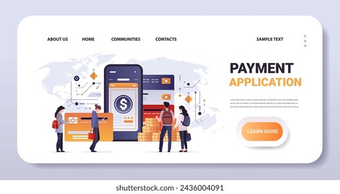 mix race people making payments with debit or credit cards in mobile app financial transactions fintech business investment concept