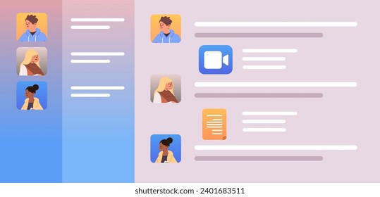 mix race students discussing during virtual meeting on online platform for communication and cooperation education day e-learning