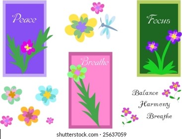 Mix Signs of Plants and Peace Vector