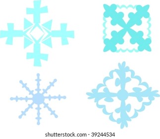 Mix of Snowflakes Vector