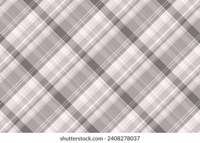 Mix texture seamless check, figure vector plaid fabric. Illustration tartan pattern textile background in white and grey color.