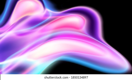 Mix of ultraviolet and blue liquid geometric shapes. Vector. Abstract background. Plasma glow effect. Trendy modern cover template for typography and websites. Minimal design.