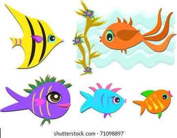 Mix of a Variety of Fish