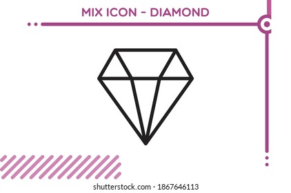Mix Vector Icon Luxus Diamant