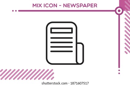 Mix Vector Icon News Paper