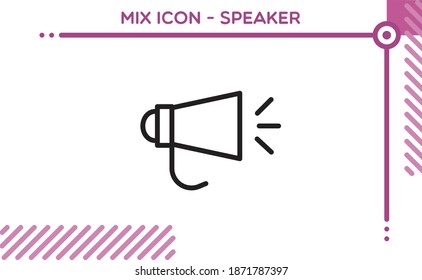 Mix Vector Icon Voice Speaker