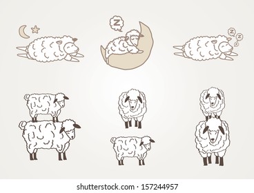 Mix vector sheep