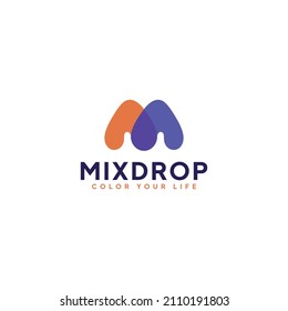 MIXDROP Symbol Logo Vektor, Letter M Logo Vektor.