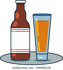 Mixed alcoholic and non-alcoholic drink