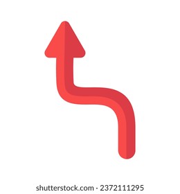 
mixed arrow, bend direction sign simple vector for app advertising web banner button ui ux interface element isolated on white background
