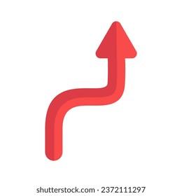 
flecha mixta, signo de dirección de plegado vector simple para publicidad de aplicación botón de banner web ui ux elemento de interfaz aislado en fondo blanco

