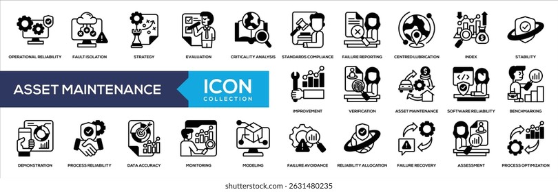 Mixta - Icono de mantenimiento de activos Colección