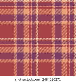 Mixed background tartan vector, foot check seamless texture. Christmas card plaid textile pattern fabric in red and orange colors palette.