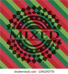Mixed christmas emblem.