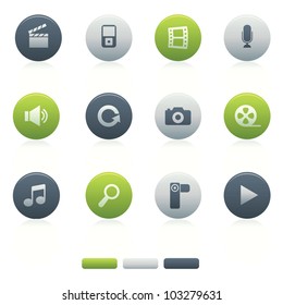  Mixed Circle Multimedia Icons Professional multimedia vector icons set of multimedia for your website, application, or presentation.