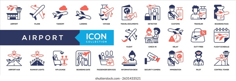 Mixed Color - Airport Icon Collection