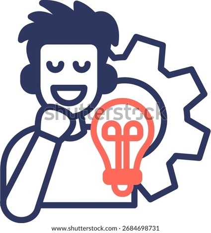 Mixed Color Interpersonal Skills Icon Vector Illustration