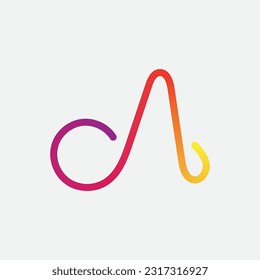 Farbbrillenlogo gemischt. Abstrakte abstrakte Schrift.