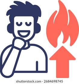 Mixed Color Motivation Icon Vector Illustration