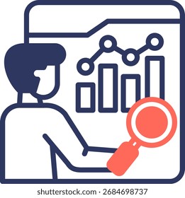 Icono de evaluación de rendimiento de color mixto Ilustración vectorial