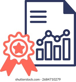 Mixed Color Statistical Model Icon Vector Illustration