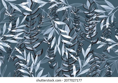 Mixed colour seamless leaves design